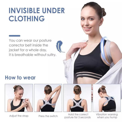 Smart Posture Corrector Belt with Intelligent Detection Vibration Reminder Sensor