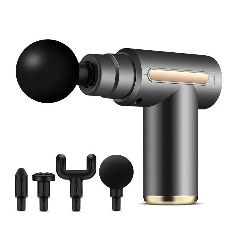 4 In 1 Massage Gun | Deep Tissue Percussion Massager With 4 Attachments | Handheld Electric Body Relaxation Therapy For Pain Relief & Recovery