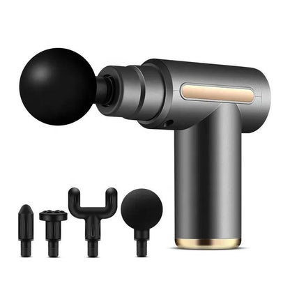 4 In 1 Massage Gun | Deep Tissue Percussion Massager With 4 Attachments | Handheld Electric Body Relaxation Therapy For Pain Relief & Recovery