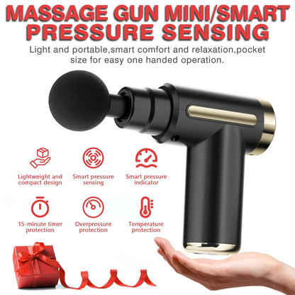 4 In 1 Massage Gun | Deep Tissue Percussion Massager With 4 Attachments | Handheld Electric Body Relaxation Therapy For Pain Relief & Recovery