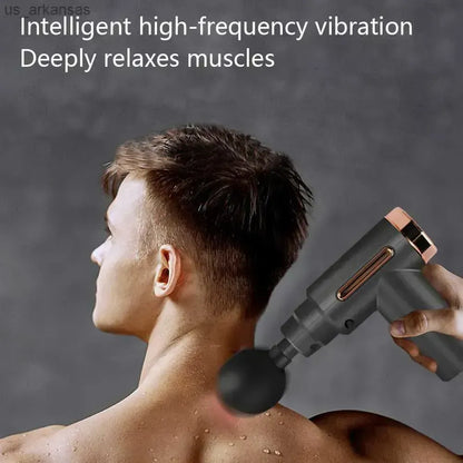 4 In 1 Massage Gun | Deep Tissue Percussion Massager With 4 Attachments | Handheld Electric Body Relaxation Therapy For Pain Relief & Recovery