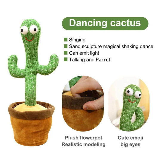 Dancing Cactus Talking Toy Tree Cactus Plush toy for children, kids or toddlers