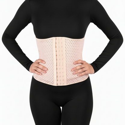 Women Jali Belly Belt | Adjustable Body Shaper Tummy Slimming Belt with Hooks for Waist Training & Posture Support | Large