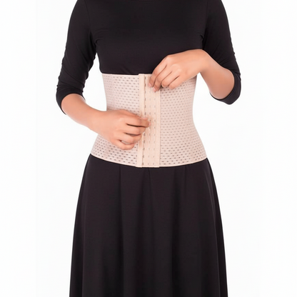 Women Jali Belly Belt | Adjustable Body Shaper Tummy Slimming Belt with Hooks for Waist Training & Posture Support | Large