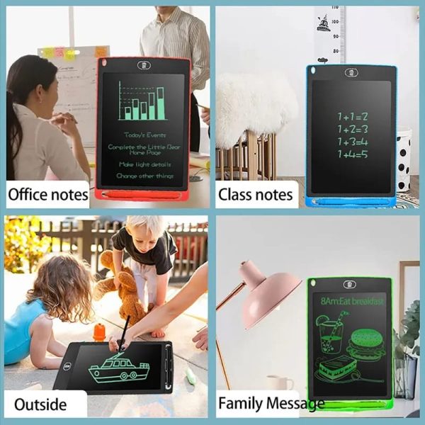 Writing Pad LCD Tablet For Kid Digital Drawing Pad – Erasable Writing Board – Writing Pad (Random Color) - 10 inch