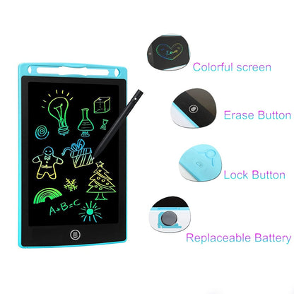 Writing Pad LCD Tablet For Kid Digital Drawing Pad – Erasable Writing Board – Writing Pad (Random Color) - 10 inch