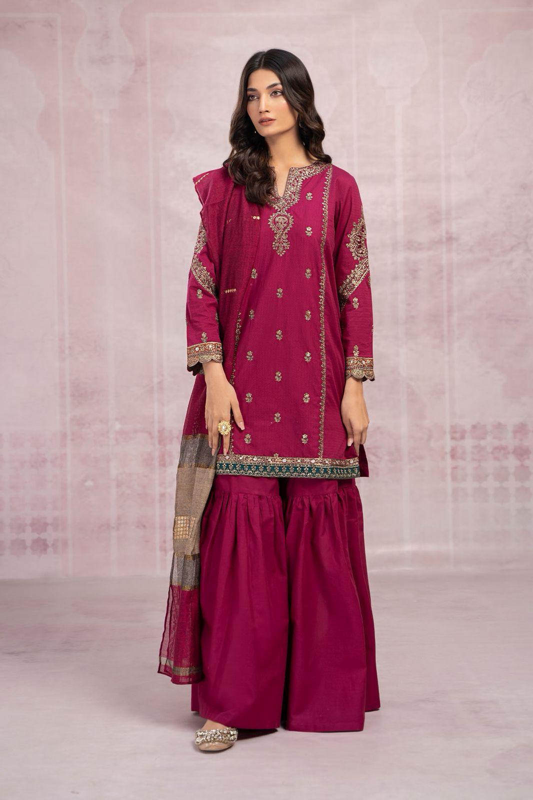 3 Piece - Embroidered Lawn Suit | Maria.B.