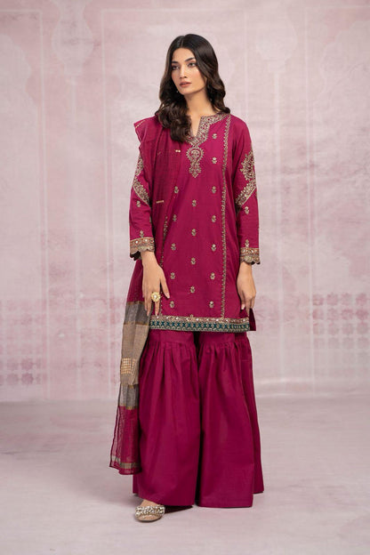 3 Piece - Embroidered Lawn Suit | Maria.B.