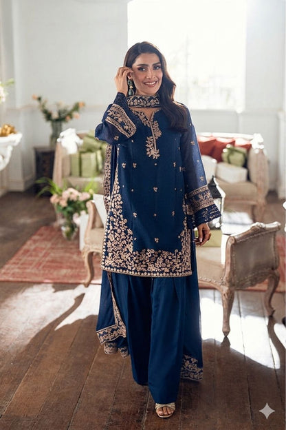 3 Piece - Embroidered Lawn Suit | Unstitched