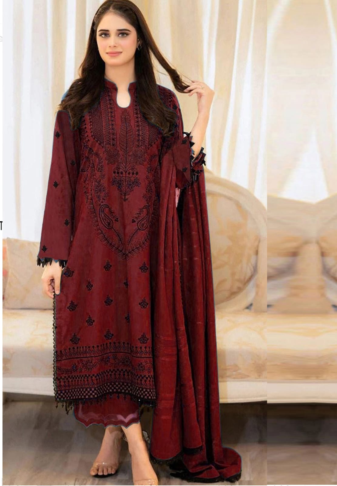 3 Piece - Embroidered Lawn Suit | Unstitched