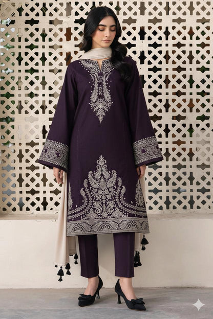 3 Piece - Embroidered Lawn Suit | Unstitched