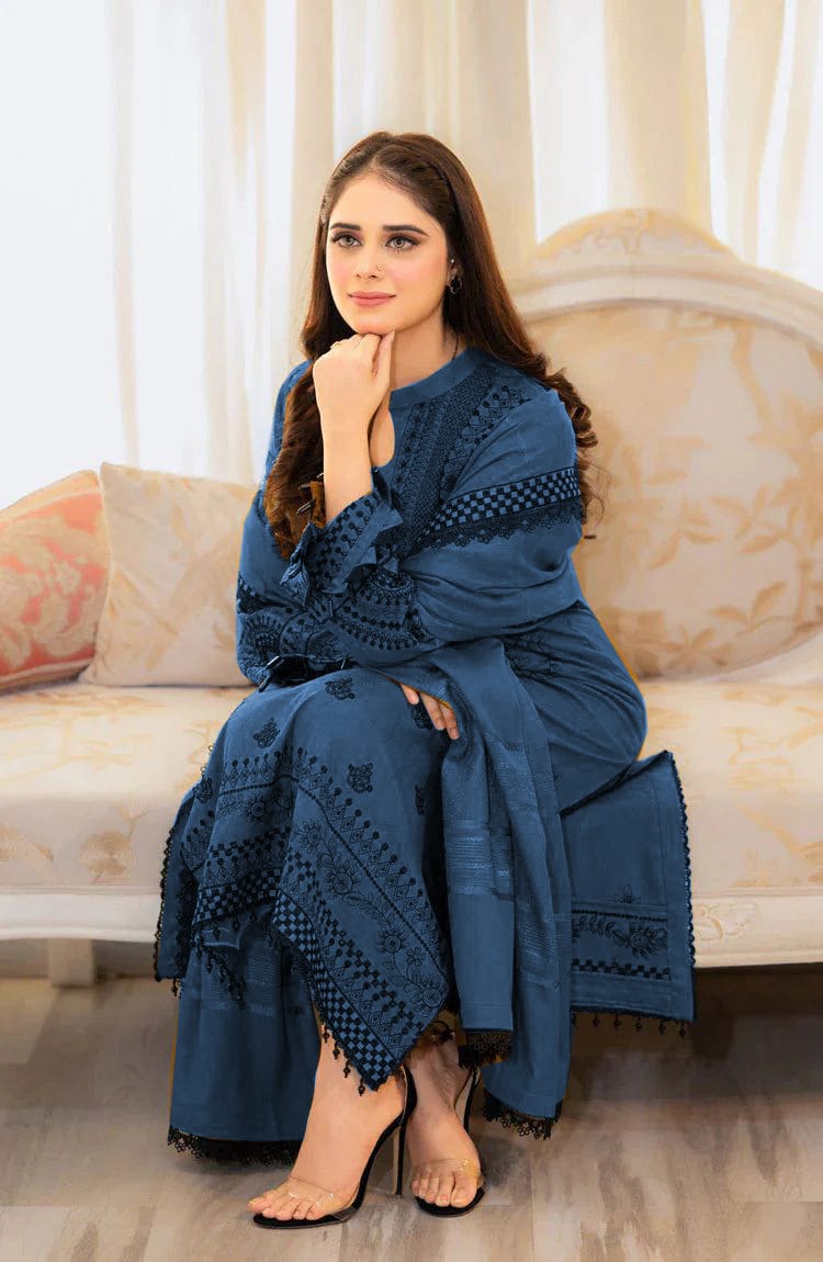 3 Piece - Embroidered Lawn Suit | Unstitched