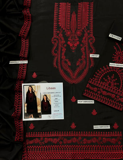3 Piece - Embroidered Lawn Suit | Unstitched