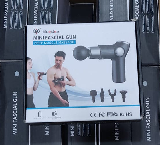 4 In 1 Massage Gun | Deep Tissue Percussion Massager With 4 Attachments | Handheld Electric Body Relaxation Therapy For Pain Relief & Recovery