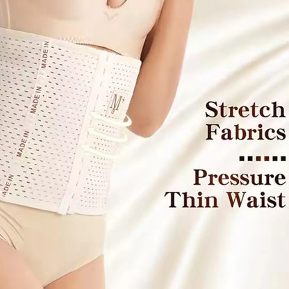 Women Jali Belly Belt | Adjustable Body Shaper Tummy Slimming Belt with Hooks for Waist Training & Posture Support | Large