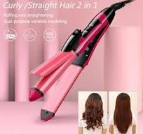 2 in 1 Nova Hair Straightener and Curler Hair Straightener + Curler Versatile Styling Tool for Straightening and Curling Hair