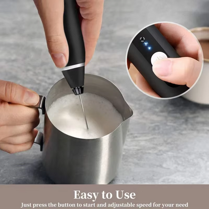 2-in-1 Rechargeable Coffee Beater & Electric Milk Frother – Smooth Mixing, Compact & Easy to Use