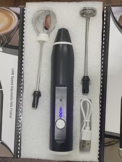 2-in-1 Rechargeable Coffee Beater & Electric Milk Frother – Smooth Mixing, Compact & Easy to Use