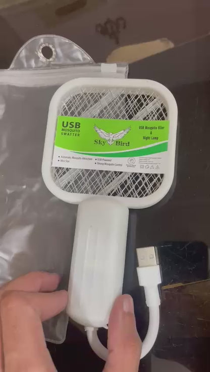USB Rechargeable Mosquito Killer Racket | Electric Mini USB Mosquito Killer Racket Lamp Wireless Night Bulb Effective Insect Catcher