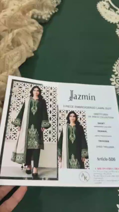 3 Piece - Embroidered Lawn Suit | Unstitched