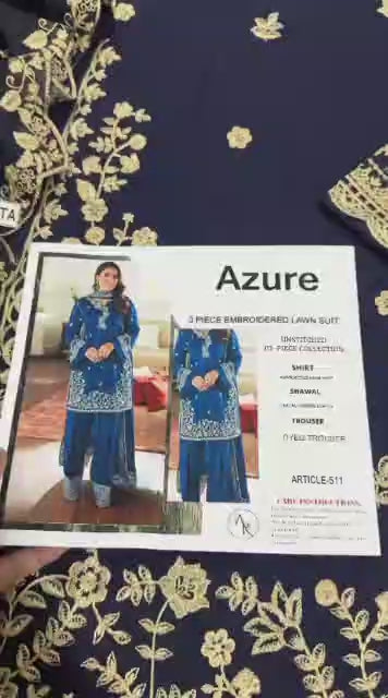 3 Piece - Embroidered Lawn Suit | Unstitched